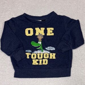 Disney Pixar the good dinosaur Navy Blue Kids Sweatshirt - One Tough Kid boys 2t